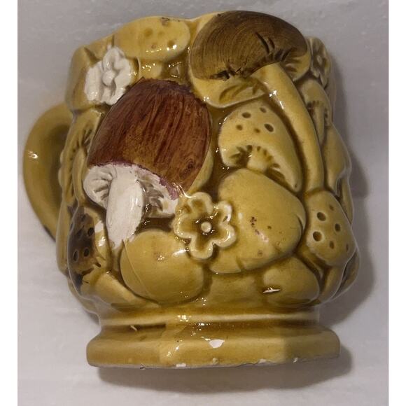 5 VINTAGE FRED ROBERTS CERAMIC MUSHROOM Tea Coffee Cup / Mug Yellow JAPAN 2303 - Picture 8 of 11